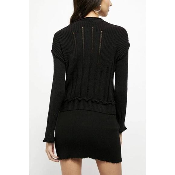 Free People Knit Stevie Cardigan In Black Size XS - Picture 2 of 11